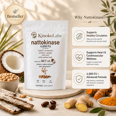 KinokoLabs Nattokinase 4,000 FU - 120 Softgels