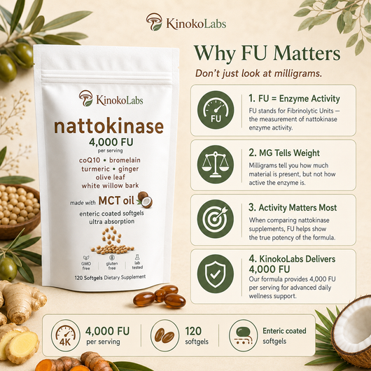KinokoLabs Nattokinase 4,000 FU - 120 Softgels